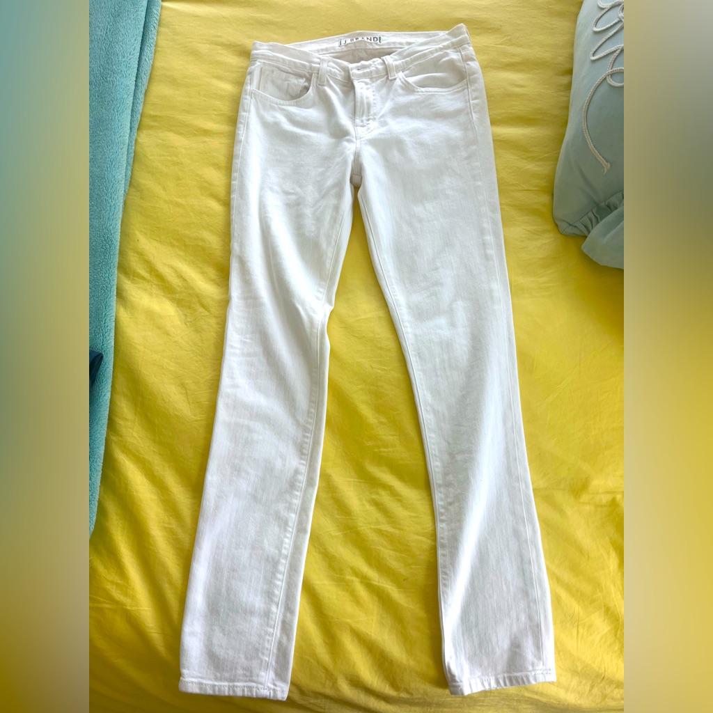 J Brand White Womens Skinny Jeans